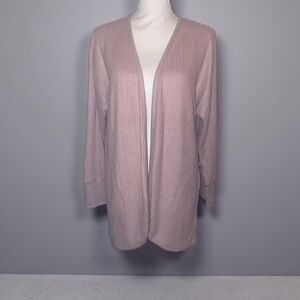 KOOLABURRA By UGG Open Front Long Cardigan in Dusty Pink Size Medium